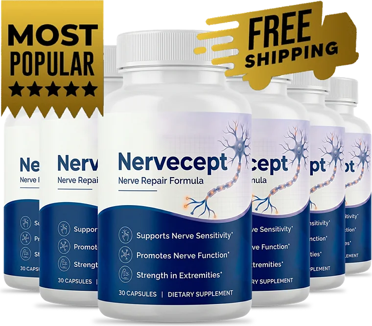 Nervecept Nerve Repair Formula, six bottle package